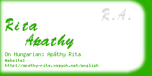 rita apathy business card